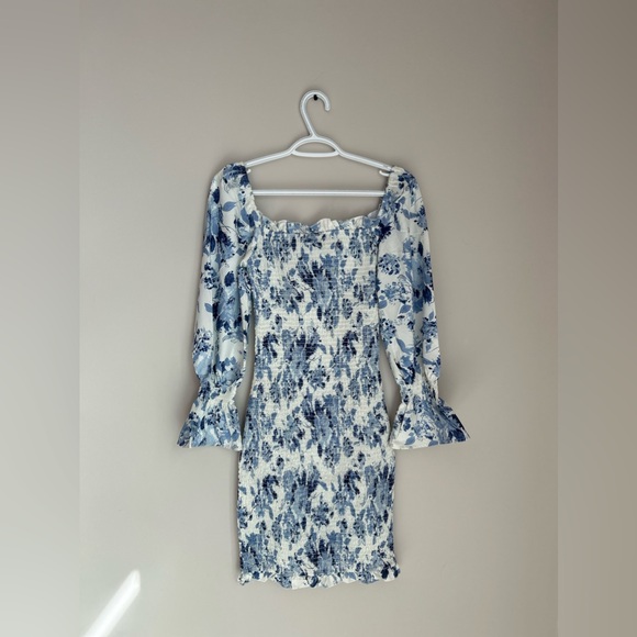 Blue and white floral dress 👗 size M - Picture 6 of 8